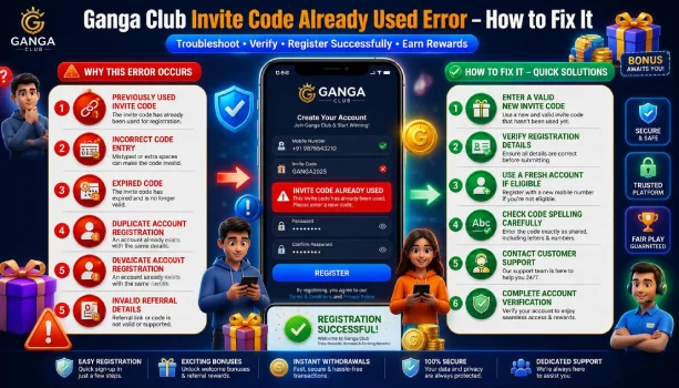 Ganga club Invite code
